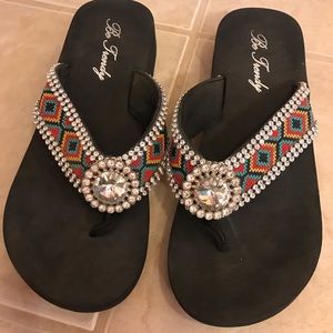Rhinestone Flip Flops